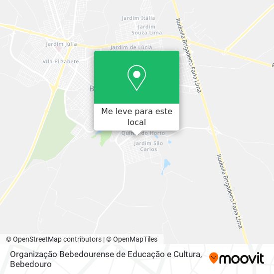 Organização Bebedourense de Educação e Cultura mapa