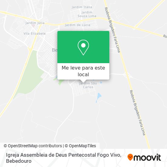 Igreja Assembleia de Deus Pentecostal Fogo Vivo mapa