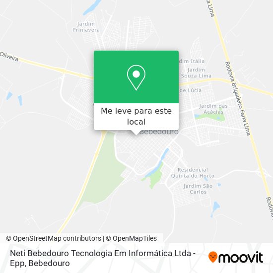 Neti Bebedouro Tecnologia Em Informática Ltda - Epp mapa