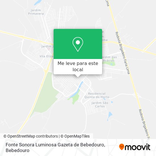 Fonte Sonora Luminosa Gazeta de Bebedouro mapa