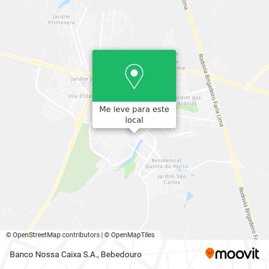 Banco Nossa Caixa S.A. mapa