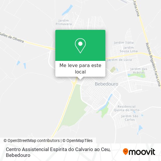 Centro Assistencial Espirita do Calvario ao Ceu mapa