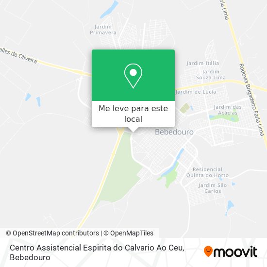 Centro Assistencial Espirita do Calvario Ao Ceu mapa