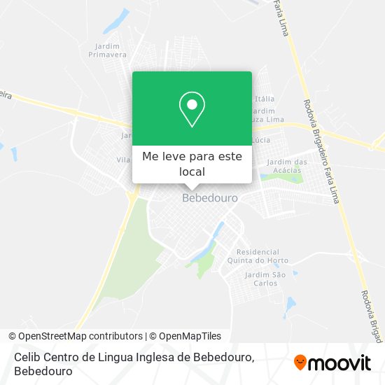 Celib Centro de Lingua Inglesa de Bebedouro mapa