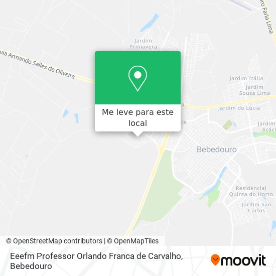 Eeefm Professor Orlando Franca de Carvalho mapa