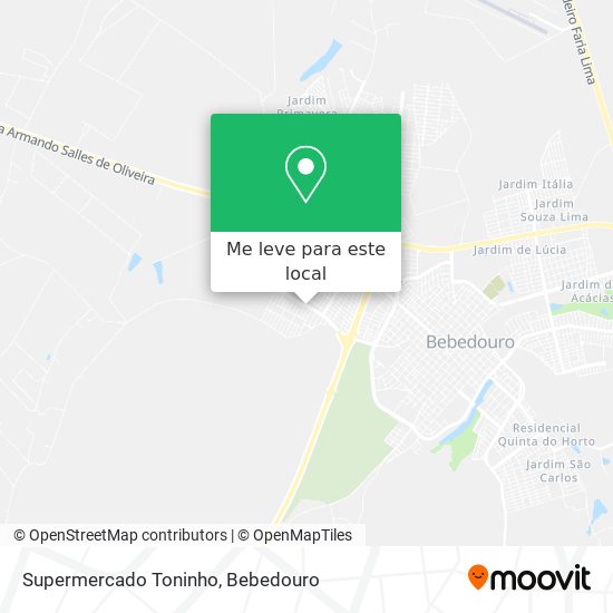 Supermercado Toninho mapa