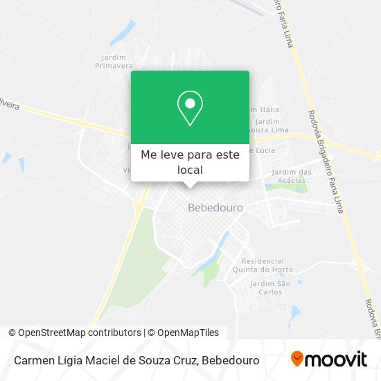 Carmen Lígia Maciel de Souza Cruz mapa