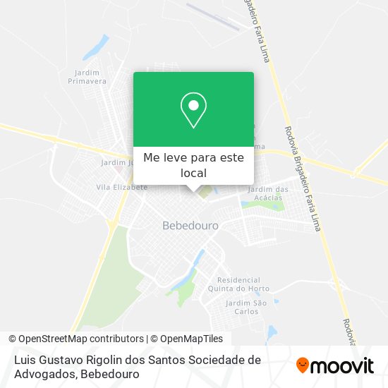 Luis Gustavo Rigolin dos Santos Sociedade de Advogados mapa
