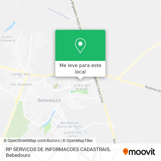 RP SERVICOS DE INFORMACOES CADASTRAIS mapa