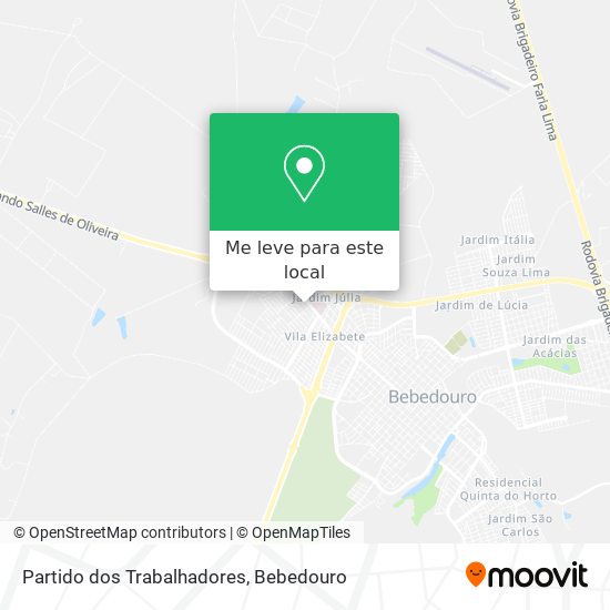 Partido dos Trabalhadores mapa