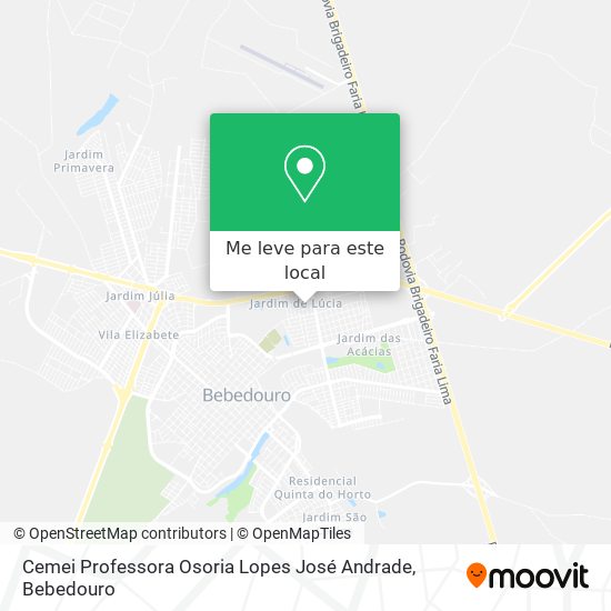 Cemei Professora Osoria Lopes José Andrade mapa