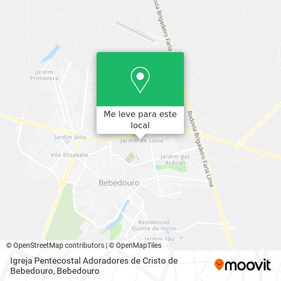 Igreja Pentecostal Adoradores de Cristo de Bebedouro mapa
