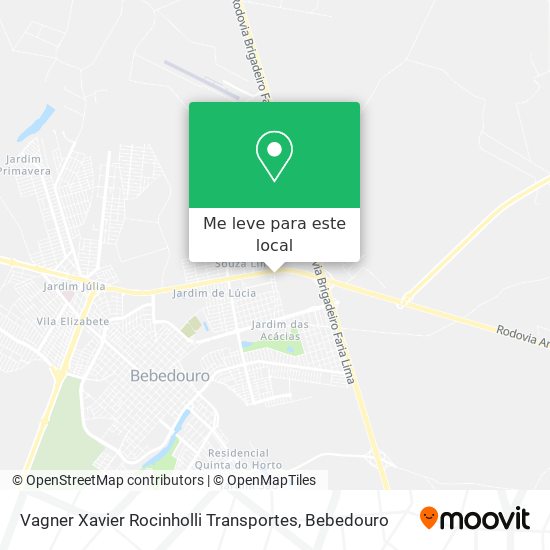 Vagner Xavier Rocinholli Transportes mapa