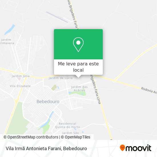 Vila Irmã Antonieta Farani mapa