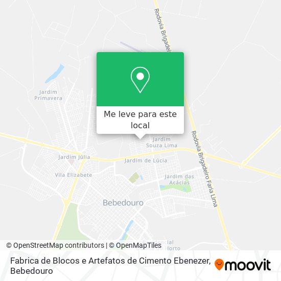 Fabrica de Blocos e Artefatos de Cimento Ebenezer mapa