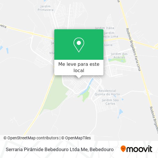 Serraria Pirâmide Bebedouro Ltda Me mapa