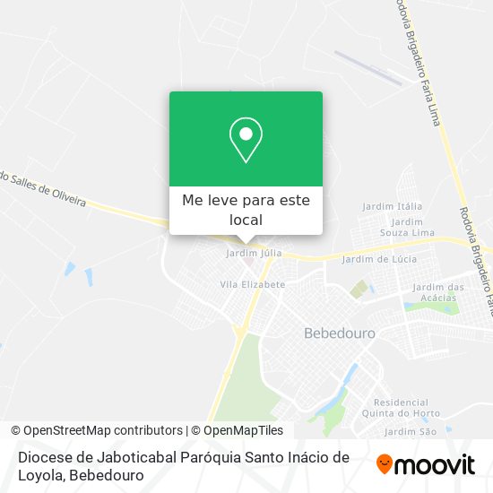 Diocese de Jaboticabal Paróquia Santo Inácio de Loyola mapa