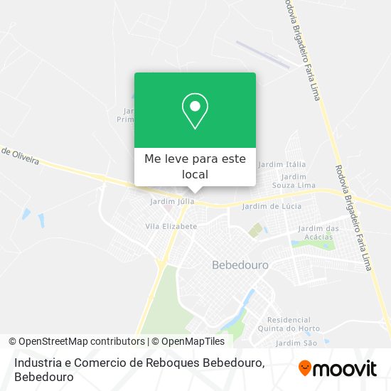 Industria e Comercio de Reboques Bebedouro mapa