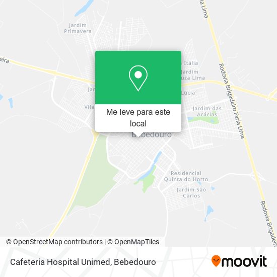 Cafeteria Hospital Unimed mapa