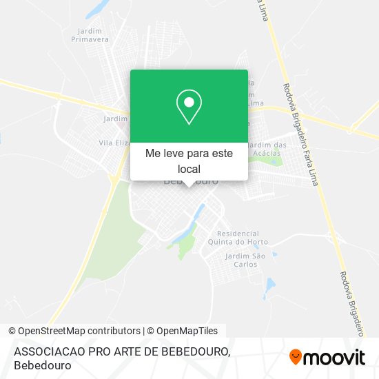 ASSOCIACAO PRO ARTE DE BEBEDOURO mapa