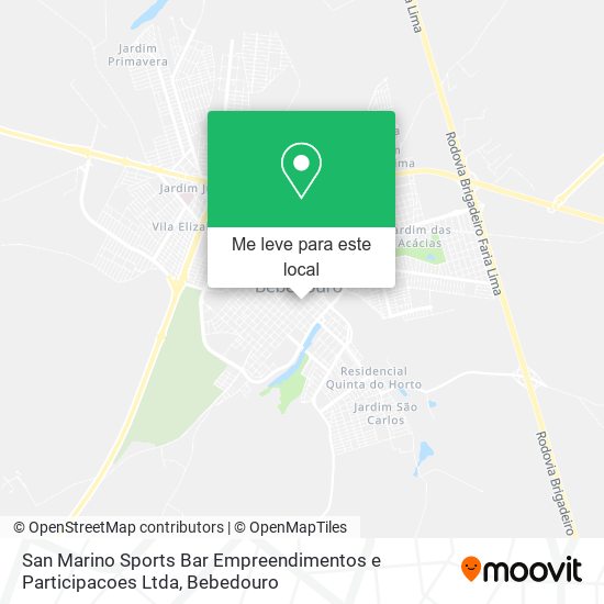 San Marino Sports Bar Empreendimentos e Participacoes Ltda mapa