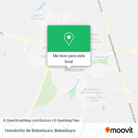 Uniodonto de Bebedouro mapa
