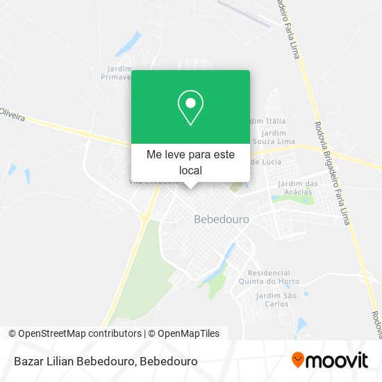 Bazar Lilian Bebedouro mapa