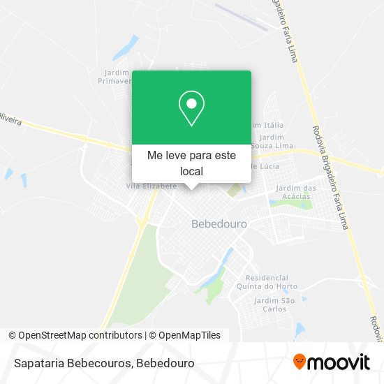 Sapataria Bebecouros mapa