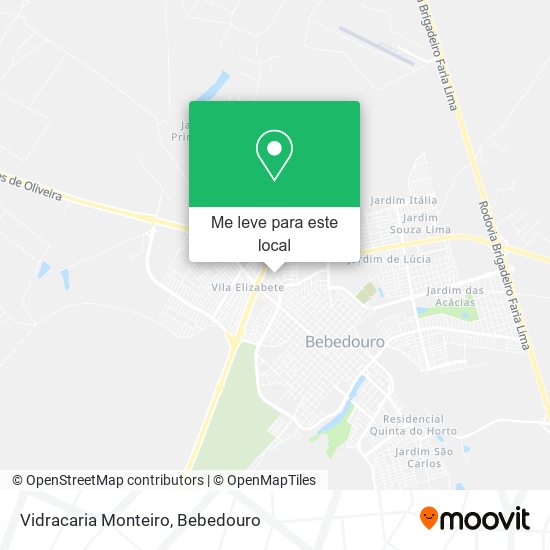 Vidracaria Monteiro mapa