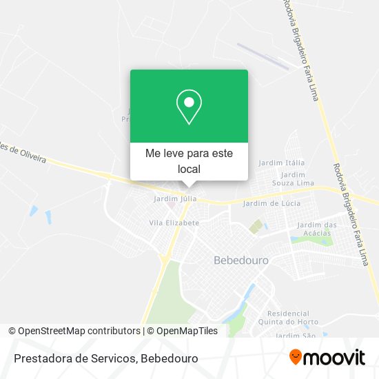 Prestadora de Servicos mapa