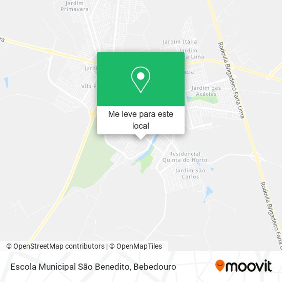 Escola Municipal São Benedito mapa