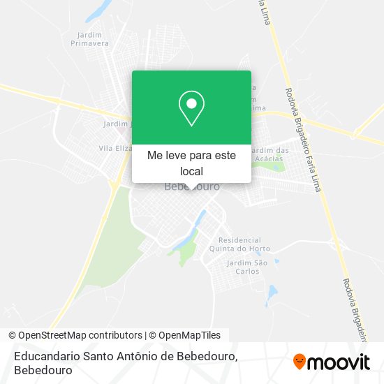 Educandario Santo Antônio de Bebedouro mapa
