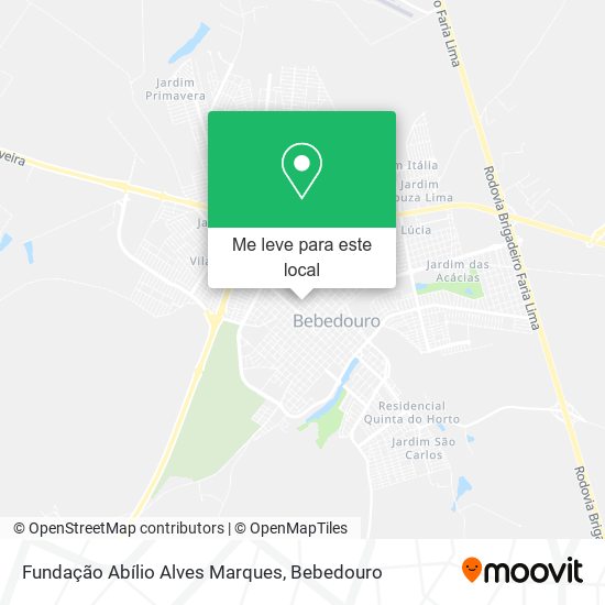Fundação Abílio Alves Marques mapa