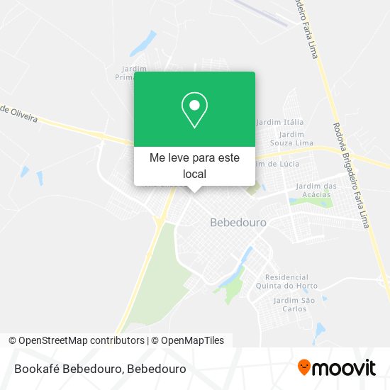 Bookafé Bebedouro mapa