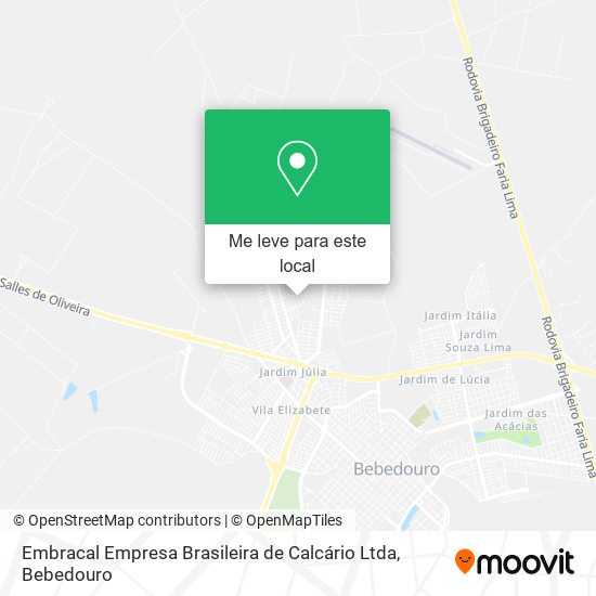Embracal Empresa Brasileira de Calcário Ltda mapa