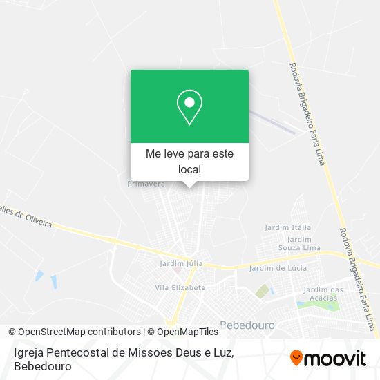 Igreja Pentecostal de Missoes Deus e Luz mapa