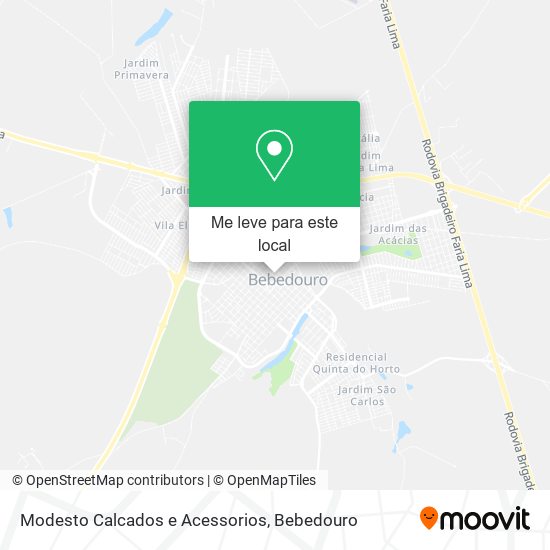 Modesto Calcados e Acessorios mapa