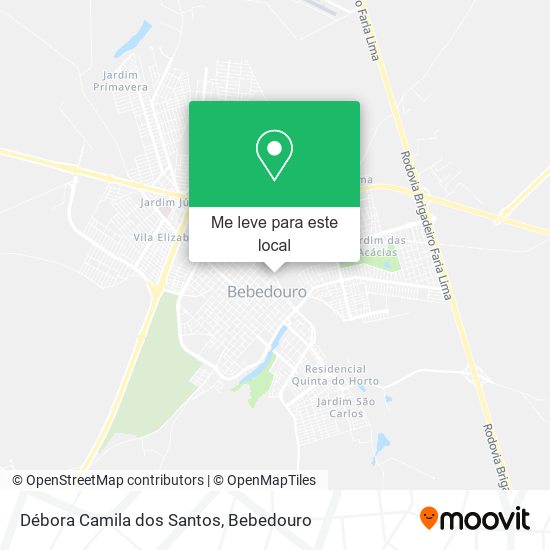 Débora Camila dos Santos mapa