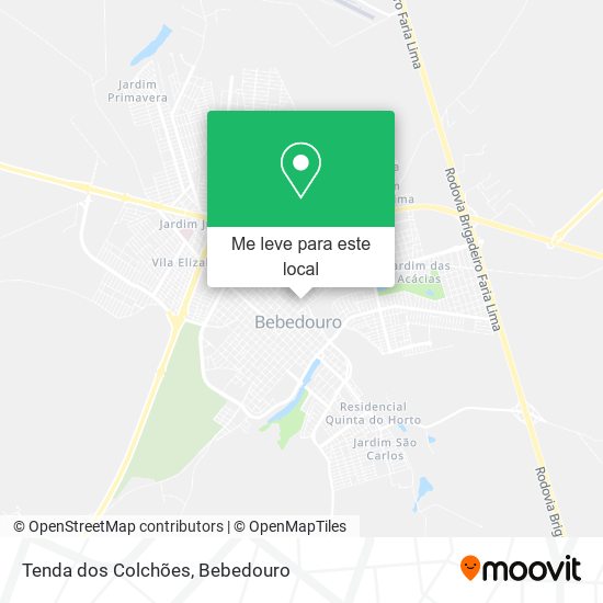 Tenda dos Colchões mapa