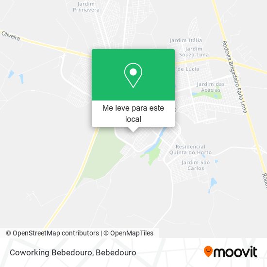 Coworking Bebedouro mapa