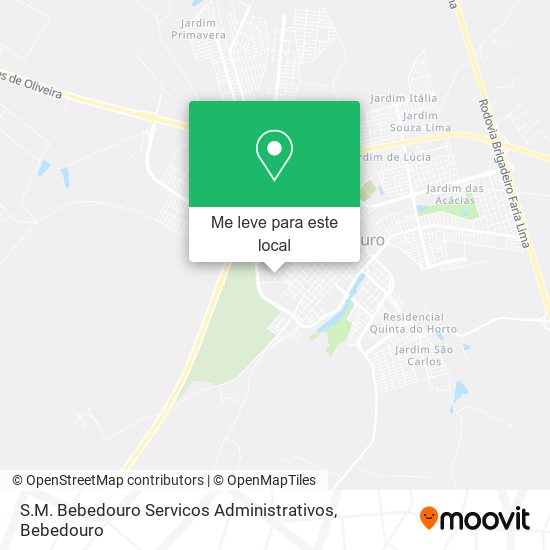 S.M. Bebedouro Servicos Administrativos mapa