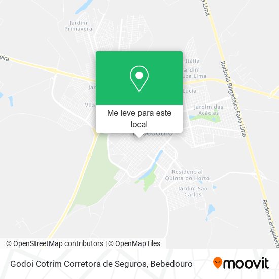 Godoi Cotrim Corretora de Seguros mapa