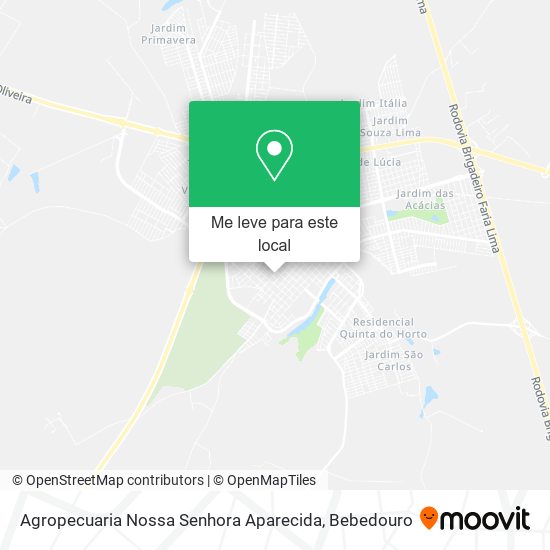Agropecuaria Nossa Senhora Aparecida mapa