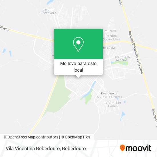 Vila Vicentina Bebedouro mapa
