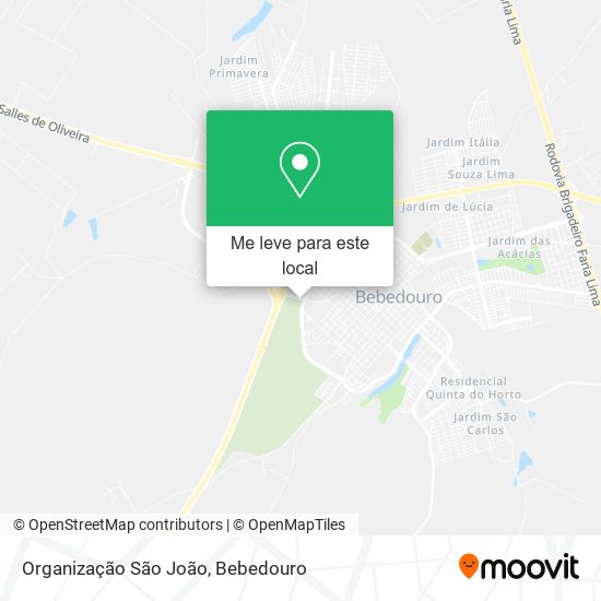 Organização São João mapa
