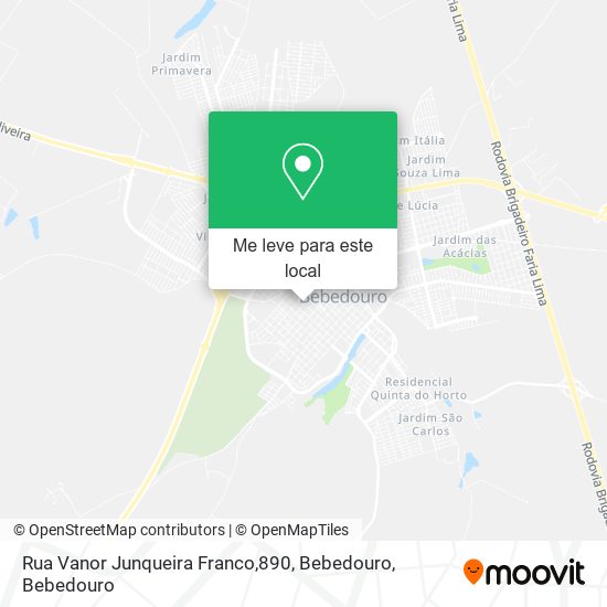 Rua Vanor Junqueira Franco,890, Bebedouro mapa
