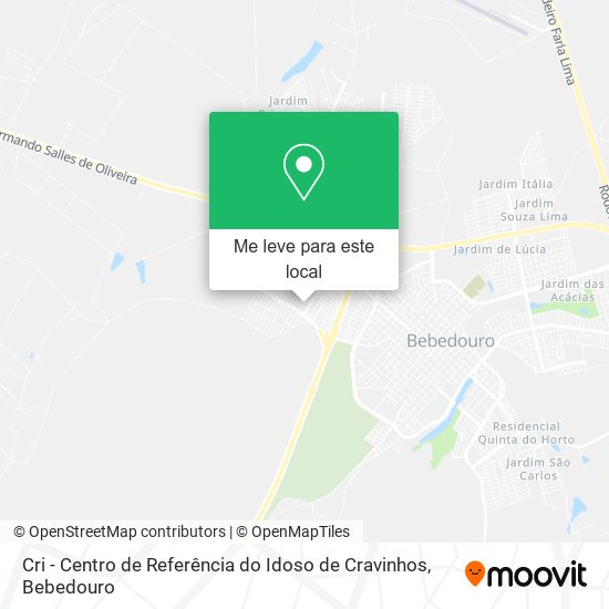 Cri - Centro de Referência do Idoso de Cravinhos mapa