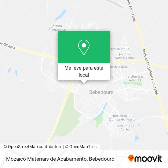 Mozaico Materiais de Acabamento mapa