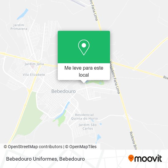 Bebedouro Uniformes mapa