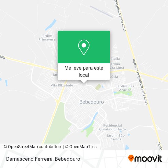 Damasceno Ferreira mapa